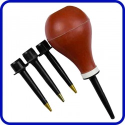 POI06 - Kit poire &agrave; engobe 150 cc avec 3 embouts - &Oslash; 1 - 1,5 - 2 mm PETER LAVEM - 1