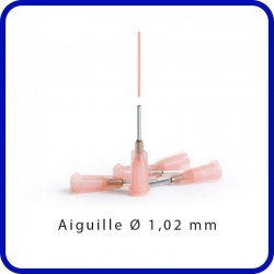 10072 - Kit 5 canules rose de 1,02 mm - 1
