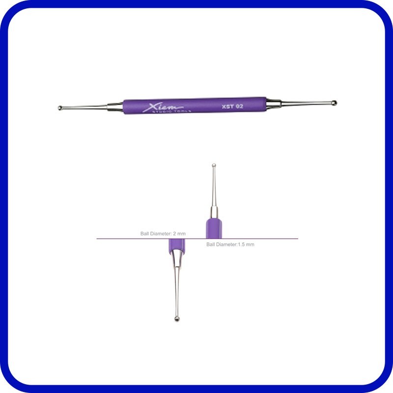 Stylet de Gaufrage avec Pointes à Billes Doubles, 8 Pcs Outils de Sculpture, Stylet de Pointage à Double Extrémité, Pour Outils de Modelage de Sculpture D'argile de Motif de Gaufrage