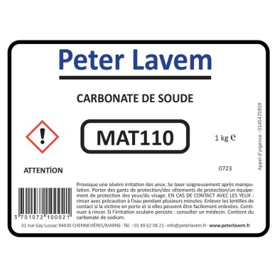 &Eacute;tiquette produit