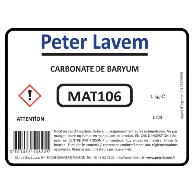 &Eacute;tiquette produit