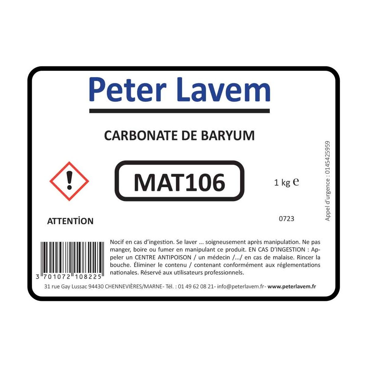 Étiquette produit