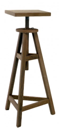 Selle de sculpteur en ch&ecirc;ne huil&eacute; - Plateau de 40 x 40 cm