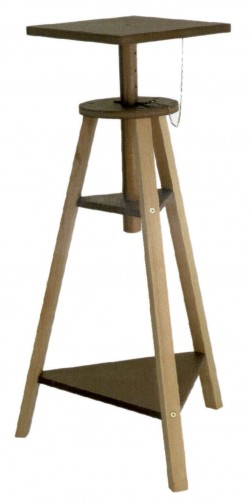 Selle de sculpteur en h&ecirc;tre huil&eacute; - Plateau 35 x 35 cm (vendu en kit)