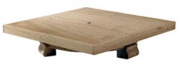 Sellette de table en h&ecirc;tre verni - Plateau 30 x 30 cm SENNELIER - 1