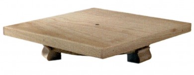 Sellette de table en hêtre verni - Plateau 30 x 30 cm SENNELIER - 1