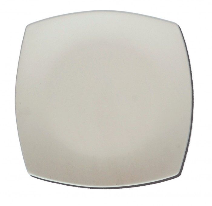 Biscuit Quadra - Assiette plate 25 x 25 cm