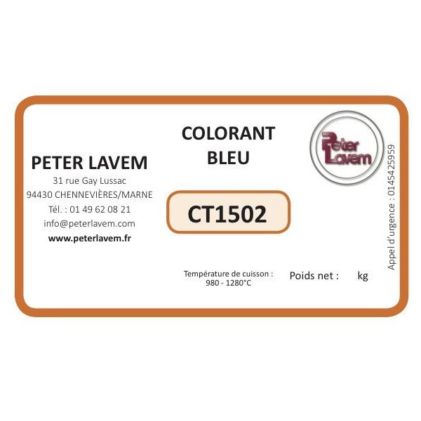 CT1502 - Colorant bleu (co-si) JOHNSON MATTHEY - 2