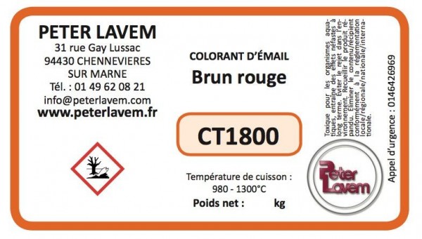 CT1800 - Colorant brun rouge (fe-cr-zn) JOHNSON MATTHEY - 3