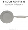 Biscuit Fantaisie - Assiette à  dessert blanche Ø 20 cm PETER LAVEM - 1