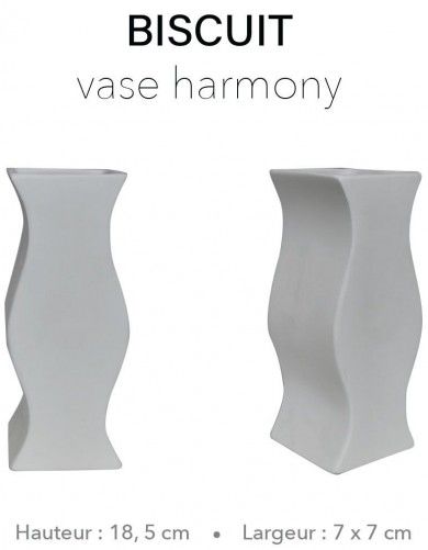 Biscuit - Vase Harmony 18,5 cm PETER LAVEM - 1