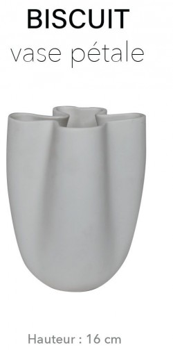 Biscuit - Vase P&eacute;tale 16 cm PETER LAVEM - 1
