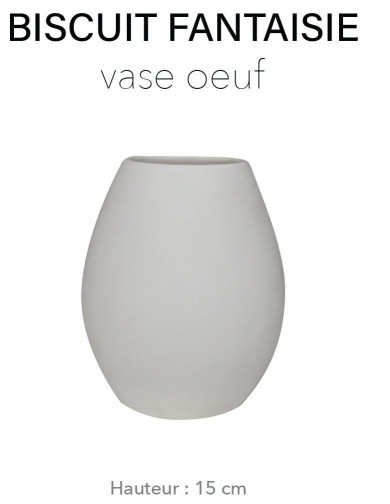 Biscuit Fantaisie - Vase oeuf 15 cm PETER LAVEM - 1