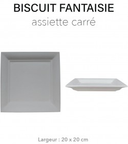 Biscuit Fantaisie - Cendrier carr&eacute; 20 x 20 cm PETER LAVEM - 1