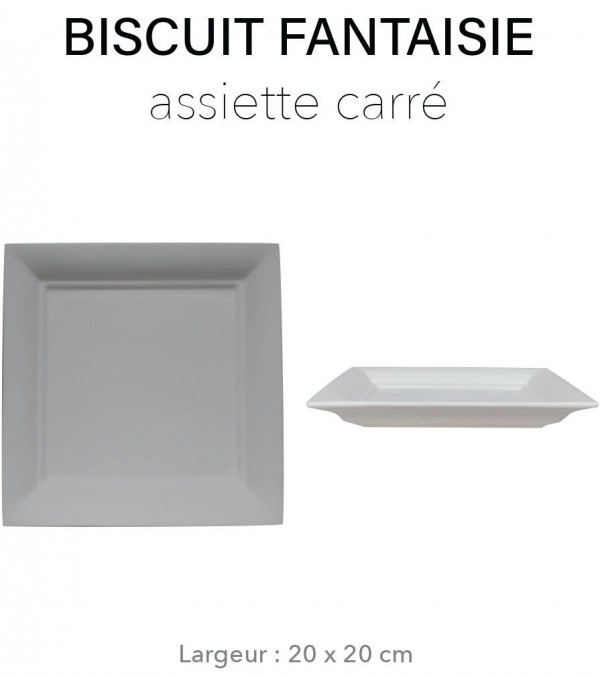 Biscuit Fantaisie - Cendrier carré 20 x 20 cm PETER LAVEM - 1