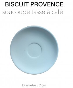 Biscuit Provence - Soucoupe tasse &agrave;&nbsp; caf&eacute; &Oslash; 9 cm PETER LAVEM - 1
