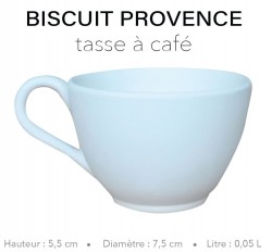 Biscuit Provence - Tasse &agrave;&nbsp; caf&eacute; 5,5 x &Oslash; 7,5 cm PETER LAVEM - 1