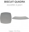 Biscuit Quadra - Assiette à  pain 14 x 14 cm PETER LAVEM - 1