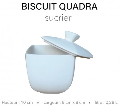Biscuit Quadra - Sucrier 280 ml PETER LAVEM - 1