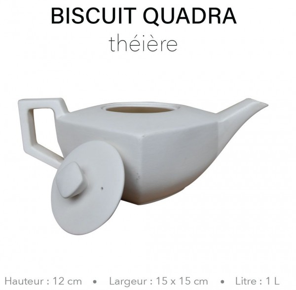 Biscuit Quadra - Théière 1 litre PETER LAVEM - 1