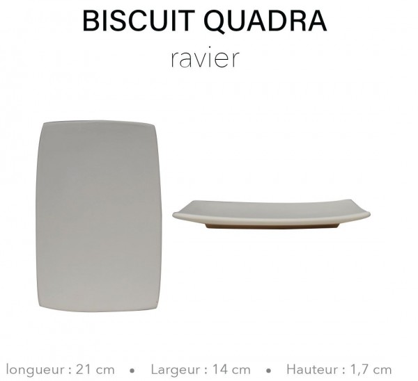 Biscuit Quadra - Ravier 21 x 14 cm PETER LAVEM - 1